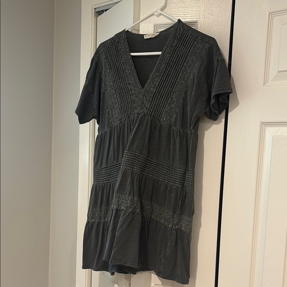 Women's Gray V-Neck lucky brand Dress